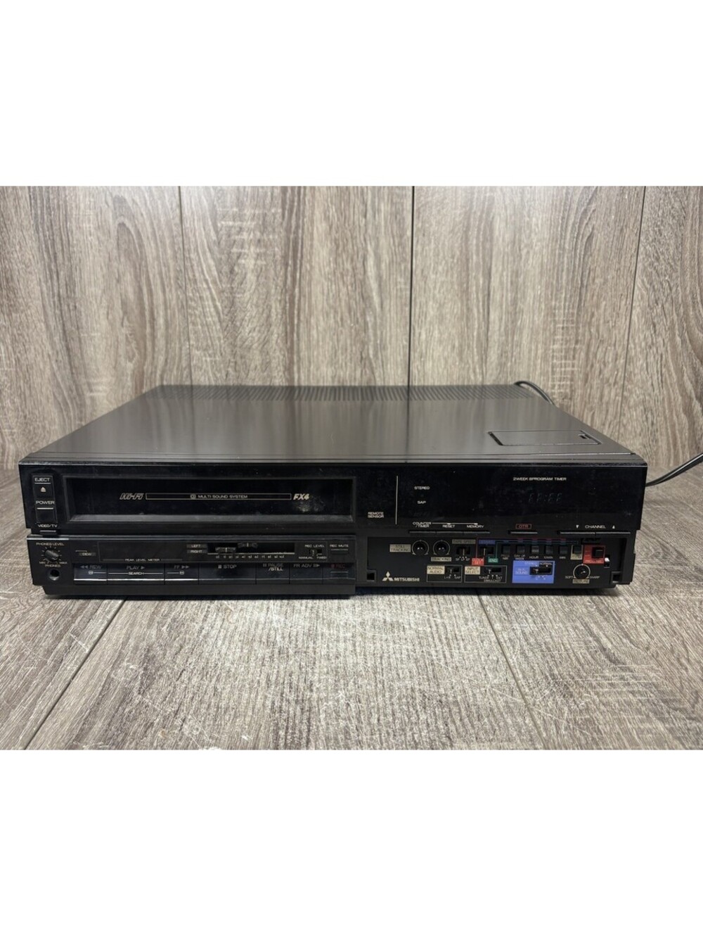 Mitsubishi HS-410UR Hi-Fi Stereo VCR Video Recorder (1986) UNTESTED